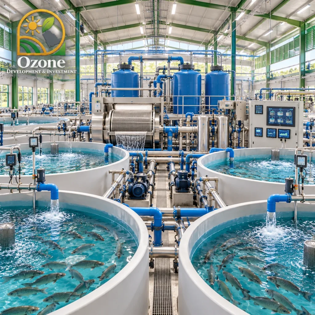 مشاريع الاستزراع السمكي شركة اوزون ozone